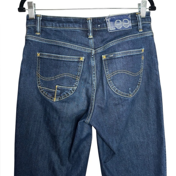 VTG Lee Women’s 101+ Straight Leg Blue Hide Patch Embroidered Size W27 L27 - Picture 7 of 16